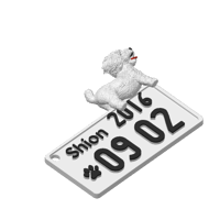 【Shionちゃん専用】うちの子ナンバープレート｜3D立体