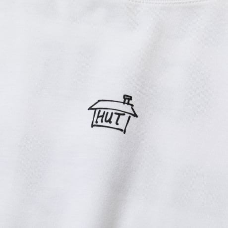 ”HUT“ Tシャツ by Kuchibue Golf Gentleman ホワイト×ブラック