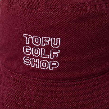 TOFU バケット by Kuchibue Golf Gentleman バーガンディ×ホワイト