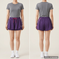 PUMA 紫色 レディース スカート型ショートパンツ