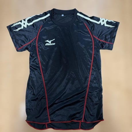 MIZUNO ランニング シャツ ブラック レッド Sサイズ