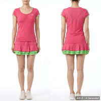 adidas レディース テニスウェア 上下セット ピンク グリーン
