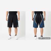 Reebok バスケットボールパンツ 黒/青