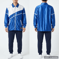 asics バスケットボール ウォームアップジャージ 青/白 光沢