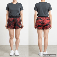 adidas レディース バラ迷彩 ショートパンツ L