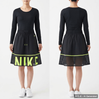 NIKE フレアスカート ブラック Lサイズ