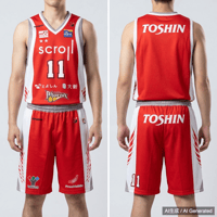 浜松東三河フェニックス バスケ ユニフォーム 上下 セット #11 岡田慎吾選手