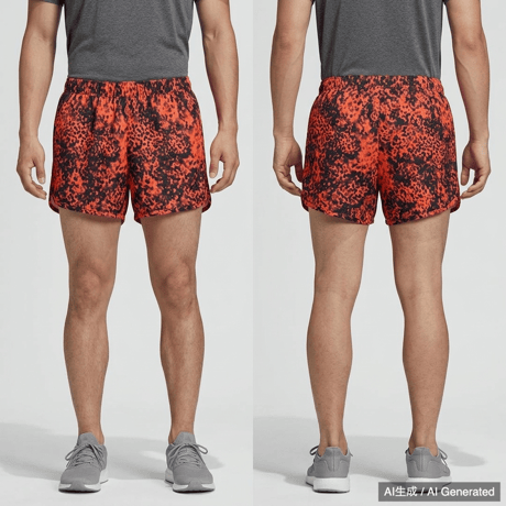 adidas climalite レディース レッド ヒョウ柄 ランニングパンツ