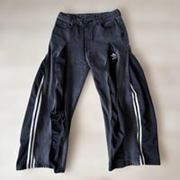 adidas リメイクデニム ジップ切替 トレフォイル