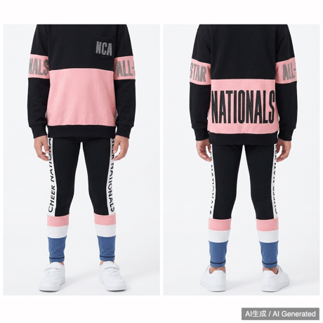 NCA チアリーディング キッズ ウェア 上下セット