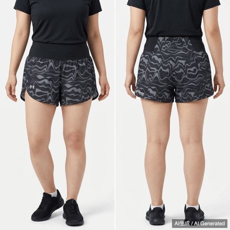 UNDER ARMOUR レディース ランニングショーツ ランパン 黒/グレー