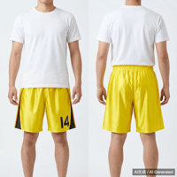 MUNTER イエロー ハーフパンツ L 光沢 ※ゴムなし