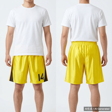 MUNTER イエロー サッカー パンツ L 光沢 ※ゴムなし
