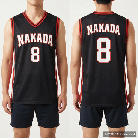 NAKADA バスケットボール ユニフォーム ダンクトップ