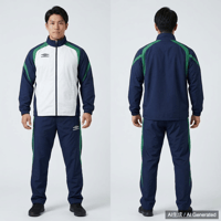 UMBRO ジャージ セットアップ ネイビー ホワイト グリーン 上M 下O