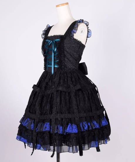 h.NAOTO/エイチ・ナオト　Blue Bloody Rose Bird Cage Dress (Msize)
