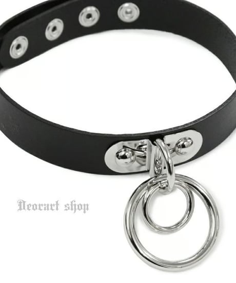 Deorart/ディオラート  BY2099 Ring design choker 2連 リング チョーカー パンク/シドリング/首輪