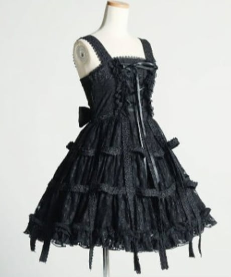h.NAOTO/エイチ・ナオト　Rose Bird Cage Dress (Black)【M/Lサイズ】