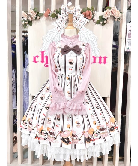 funnyfairy／【あにゃ。さんコラボ】メルティスイーツドール　ジャンパースカート（ストロベリーピンク）