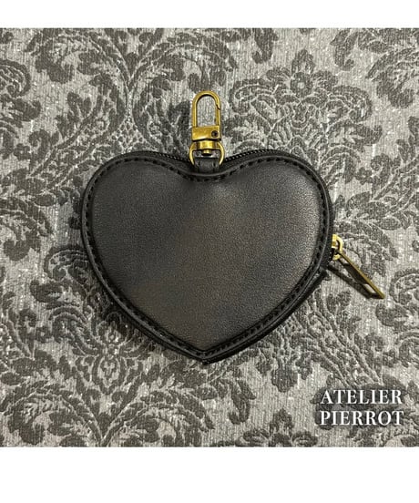 ATELIER-PIERROT／ Pochette a la carte Series 　Coin Purse~Heart~（ブラック）