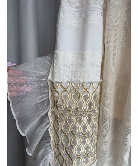 mother's made/マザーズメイド 605504 レースパッチワークフリルPT(白)＊