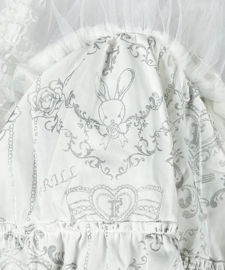 h.NAOTO/エイチ・ナオト　Bunny Volume Mini Petticoat / WH