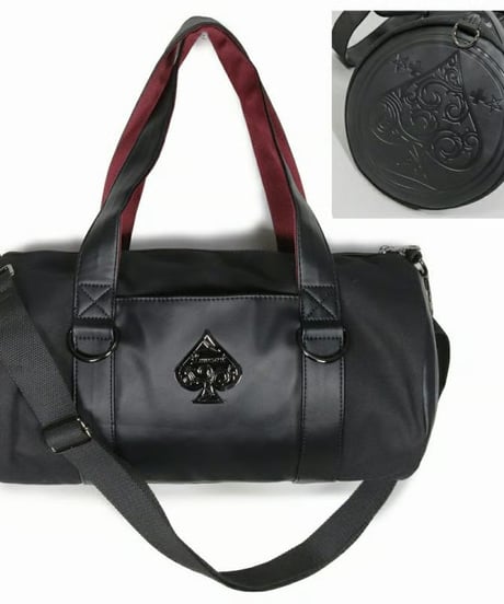 Deorart/ディオラート  BG010 [3way] 魔法陣風サークルドラム・ショルダーバッグ [スペード・Spade・Goth bag ]