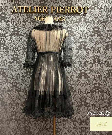 Vallee lys/ヴァレリス／Nocturne Sheer Tulle Dress（ブラック）