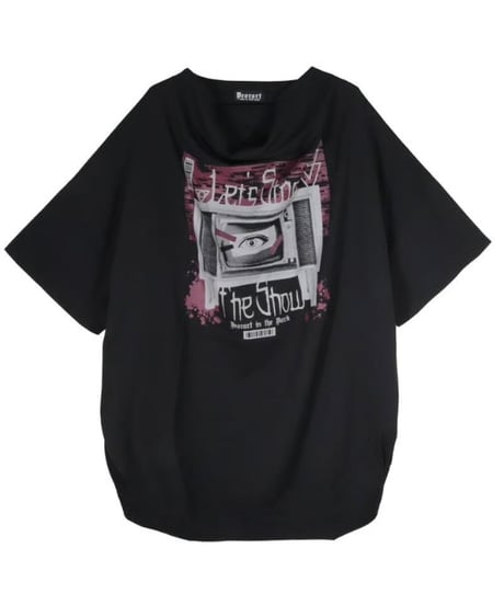 Deorart/ディオラート DRT2893 モンスターサイズ ドレープ・チュニック Tシャツ [Retro TV]