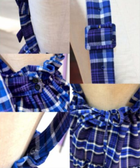 Perla nell' ostrica　125045-4   Clio Skirt 　 ーChecked Ver.ー   （Blue）