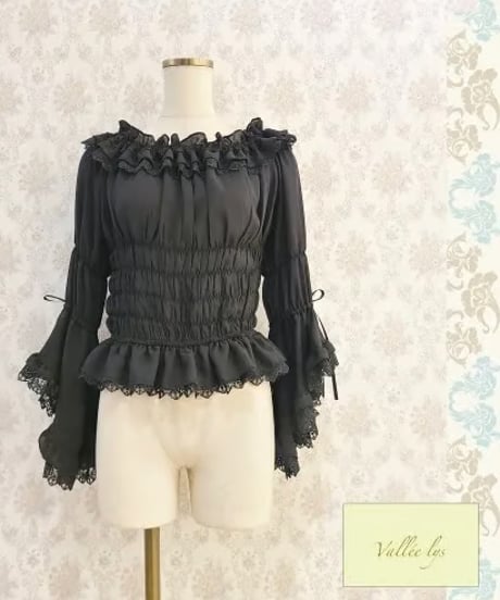 Vallee lys/ヴァレリス／Blossom Breeze Blouse （ブラック）