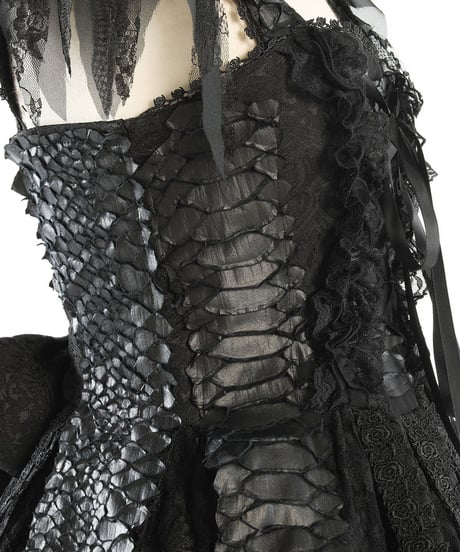 h.NAOTO/エイチ・ナオト　Black Dragon Bird Cage Dress【M/Lサイズ】
