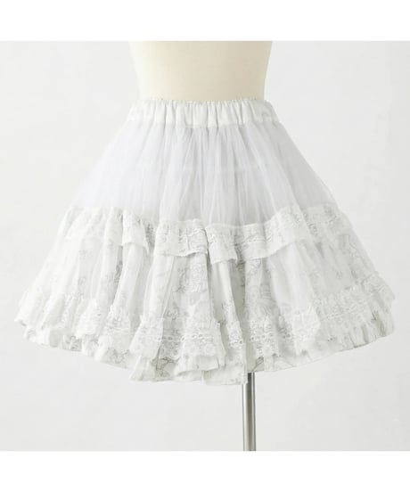 h.NAOTO/エイチ・ナオト　Bunny Volume Mini Petticoat / WH