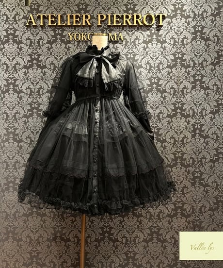 Vallee lys/ヴァレリス／Nocturne Sheer Tulle Dress（ブラック）