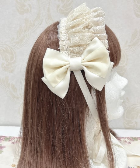 Enchantlic Enchantilly／レースフリルヘッドドレス（生成り）