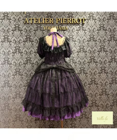 Vallee lys/ヴァレリス／Mellow Melody Dress（PURPLE×BLACK）