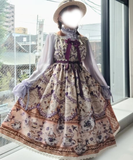 Enchantlic Enchantilly／すみれのお茶会ティアードJSK (Ivory)M～Lサイズ