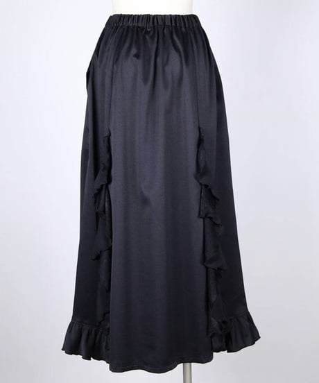 h.NAOTO/エイチ・ナオト　Gothic Ruffle Wrap-Style Flared Maxi Skirt
