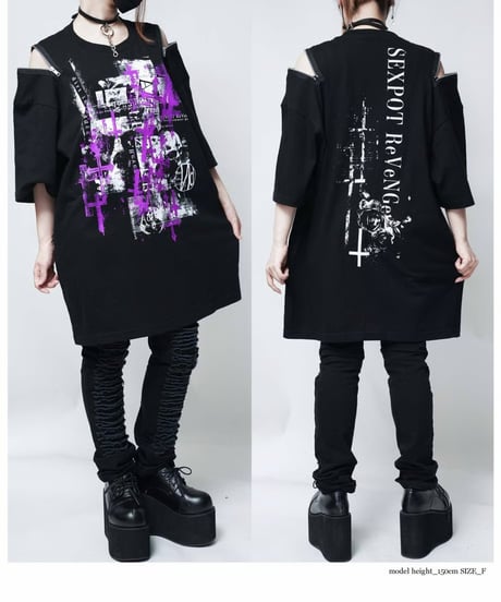 SEXPOT ReVeNGe/セックスポットリベンジ sa681508 Shoulder Zip Big Cutsew Dirt