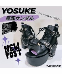 YOSUKE U.S.A/ヨースケU.S.A  4450035 厚底サンダル （ブラック）