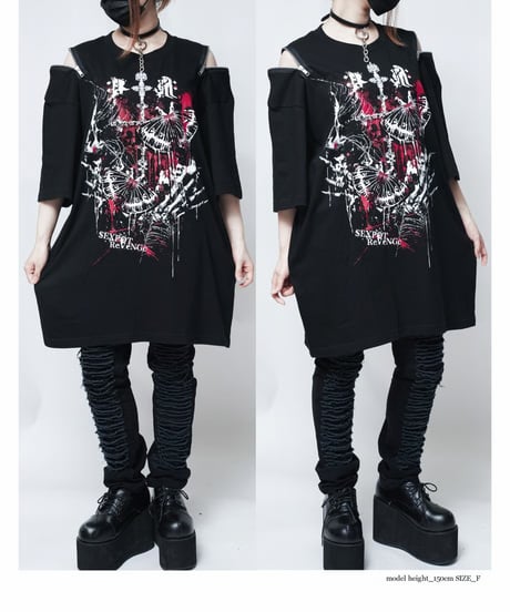 SEXPOT ReVeNGe/セックスポットリベンジ sa681509 Shoulder Zip Big Cutsew 毒蛾