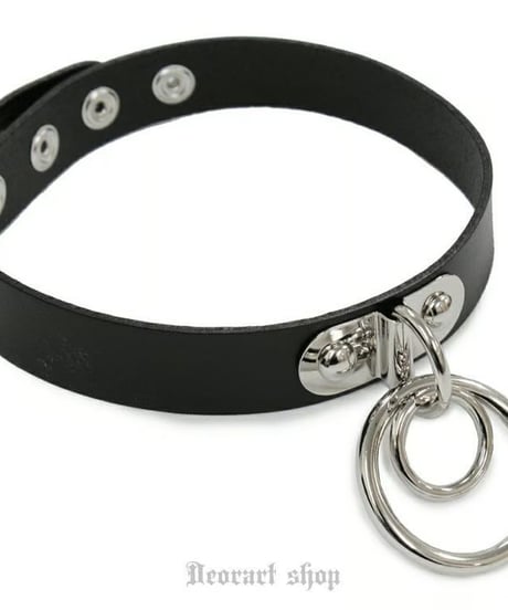 Deorart/ディオラート  BY2099 Ring design choker 2連 リング チョーカー パンク/シドリング/首輪