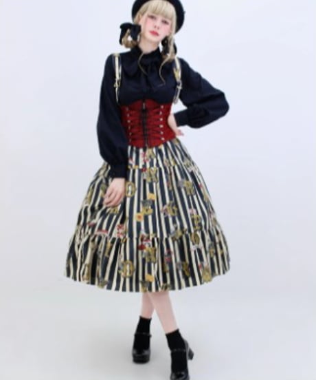 Perla nell' ostrica　125045-1  Alice in Wonder Glyph skirt（Black）
