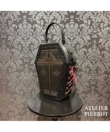 ATELIER-PIERROT／ Iron Gate Coffin Bag（ボルドー×ゴールド）