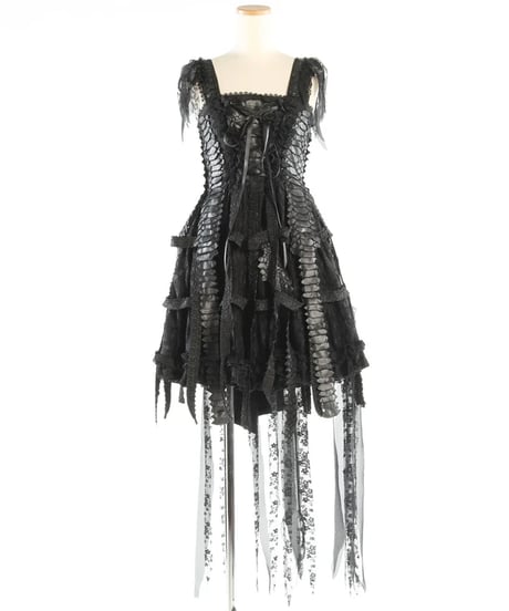 h.NAOTO/エイチ・ナオト　Black Dragon Bird Cage Dress【M/Lサイズ】