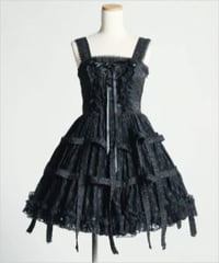 h.NAOTO/エイチ・ナオト　Rose Bird Cage Dress (Black)【M/Lサイズ】