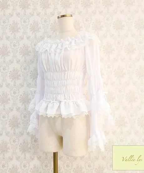 Vallee lys/ヴァレリス／Blossom Breeze Blouse（ホワイト）