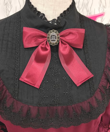Pina sweetcollection／ドール姫袖ワンピース （ワイン×BK）
