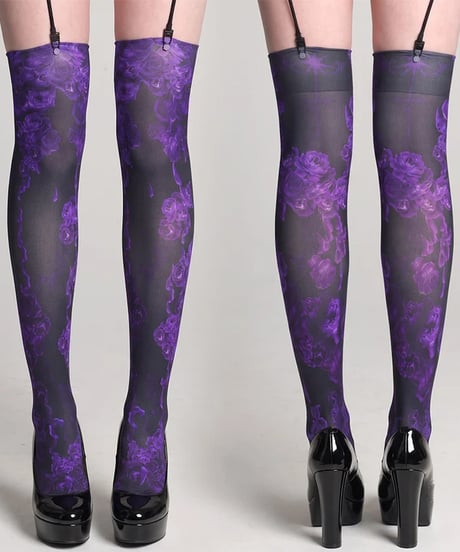h.NAOTO/エイチ・ナオト　Violet Bloody Rose Overknees