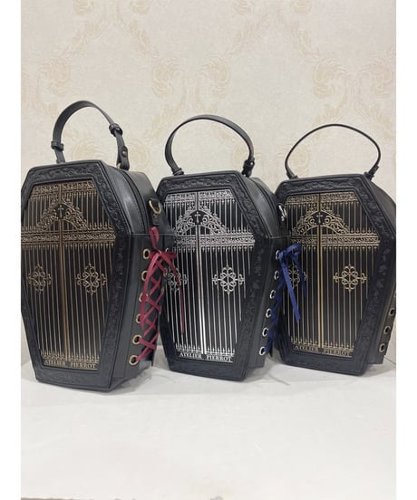 ATELIER-PIERROT／ Iron Gate Coffin Bag（ボルドー×ゴールド）